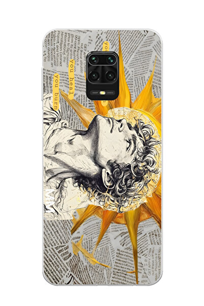 moonset Redmi Note 9 Pro Uyumlu Baskılı Yumuşak Silikon Şeffaf Telefon Kılıfı
