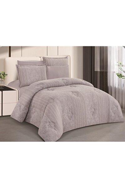 Mark A double bed comforter set with a royal jacquard design, offering elegan...