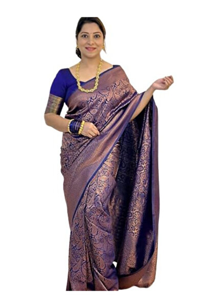 MYSMAR Blue Silk Saree - MAF3592 | Blue1