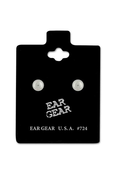 EAR GEAR قرط أمريكي من الفولاذ المقاوم للصدأ 316L مع حجر لؤلؤي 4 مم - 724