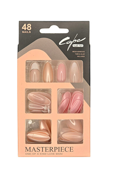 masterbest Takma Tırnak Nude Tonlar Badem Form 48 Ad.
