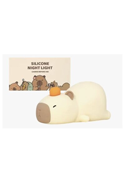 OEM Silicone capybara night light for children – USB, timer, multicolor adjus...