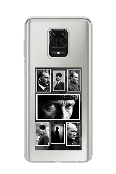 moonset Redmi Note 9 Pro Uyumlu Baskılı Yumuşak Silikon Şeffaf Telefon Kılıfı