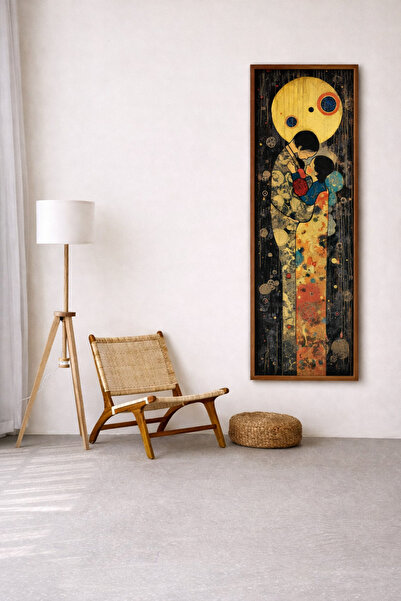 Tuba Decor Tek Parça Gerçek Ahşap dikey Panorama Çerçeveli Tablo