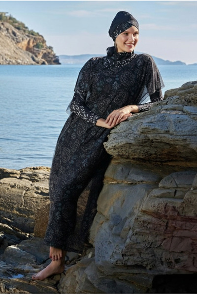 Ruko Kadın Pareo Tesettür Plaj Elbisesi