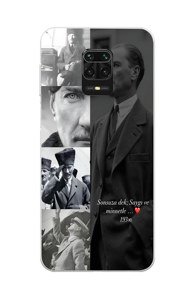 moonset Redmi Note 9 Pro Uyumlu Baskılı Yumuşak Silikon Şeffaf Telefon Kılıfı