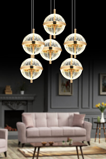 KUZEY AYDINLATMA DÜNYA 3 RENK YANAN LED 5+1 AYDINLATMA MODERN ŞIK AVİZE