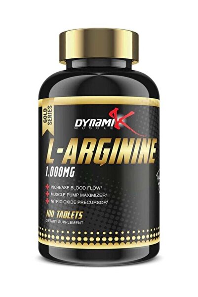 DYNAMIK MUSCLE إل-أرجينين 1000 ملغ سلسلة ذهبية 100 قرص