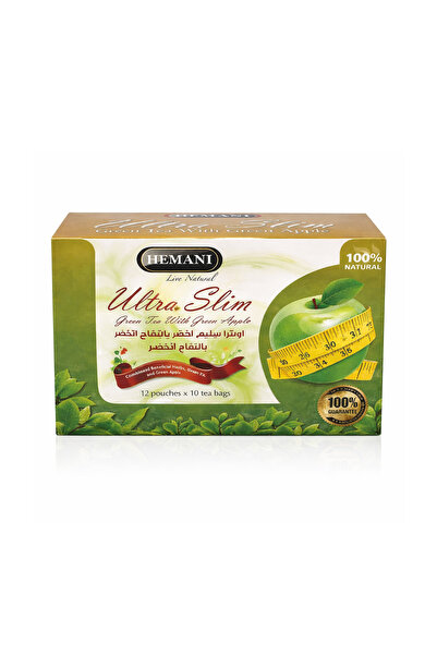 Zamani Herb Ultra Slim Green Tea with Green Apple 12 Tea Bags – 100% Natural