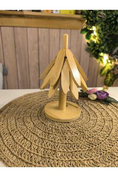 MUTFAKÇIM - 3'Lü Dekoratif Standlı Bambu Nihale