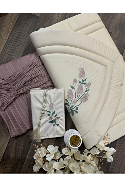 Gerenic طقم صلاة فاخر يضم سجادة صلاة طبية مريحة، وشرشف صلاة أنيق، وبيت مصحف