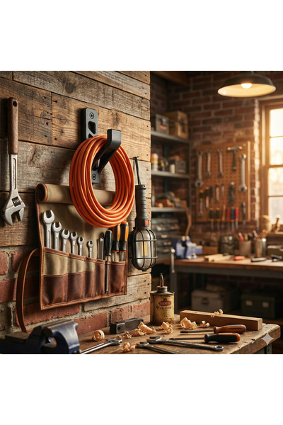 OME حامل جداري صناعي فائق المتانة - منظم للكابلات والخراطيم والمعدات شديد التحمل