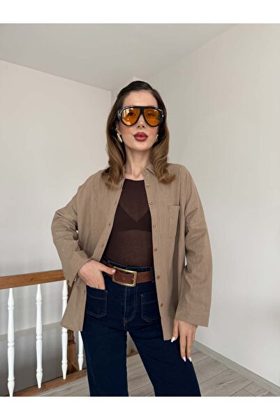 YK FASHION Cep Detaylı Gömlek