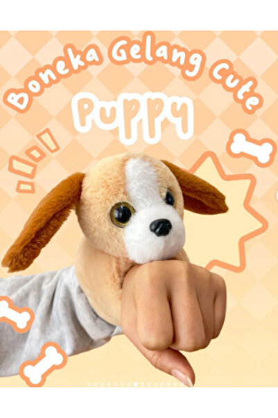 LRS STORE Slap Armband with Plush Dog Figure - Adorable Playmate for Kids