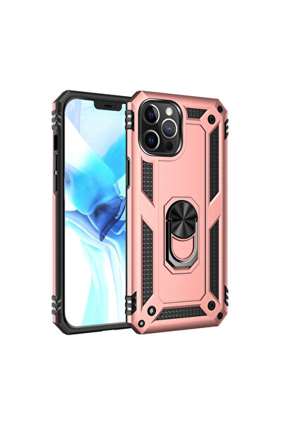 eco port iPhone 12 Pro Max Case Sofia Silicone Cover with Ring - Rose
