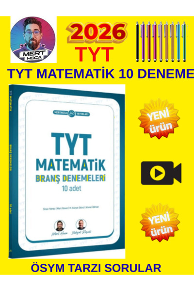 Mert Hoca Yayınları Mert Hoca 2026 TYT Matematik 10 Adet Branş Denemesi Yeni ...