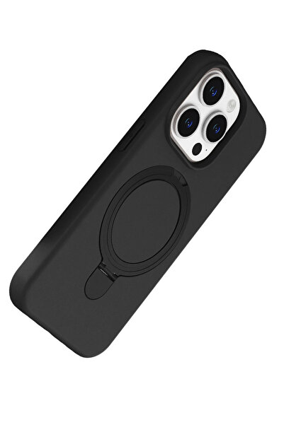 Epilons غطاء آيفون 14 ماج سيف مع حامل - أسود