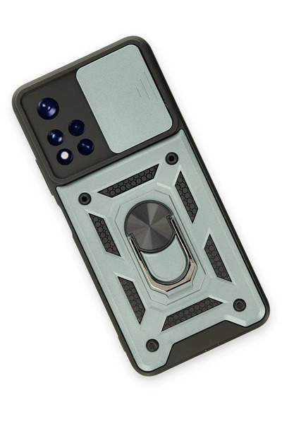 Epilons حافظة ريدمي نوت 11 تي من السيليكون مع حلقة عدسة بارس - أخضر