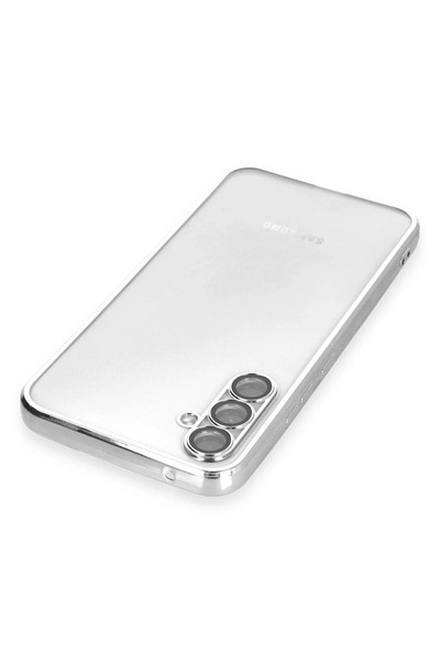 Epilons حافظة جالاكسي A34 5G من السيليكون مع عدسة - فضي