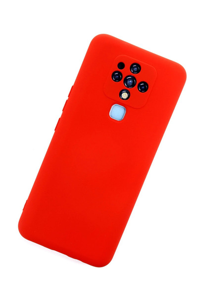 Epilons جراب تكنو كامون 16 نانو من السيليكون المخملي - أحمر