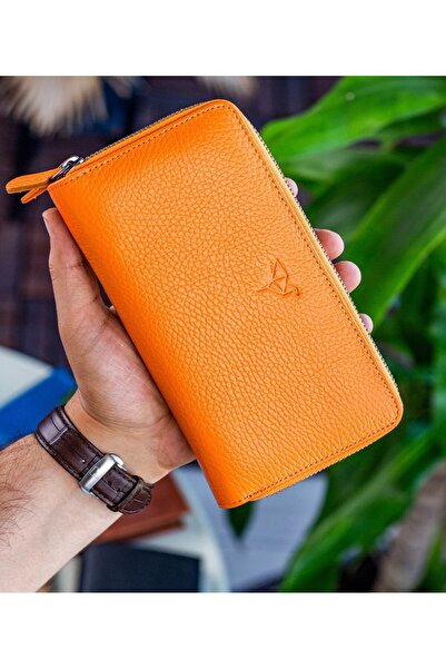 Garbalia Genuine Leather Handbag with Phone Compartment and Money Portfolio, ...