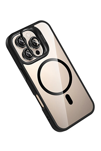 Epilons غطاء حامل ماجسيف مع عدسة لـ آيفون 16 ريميم - أسود