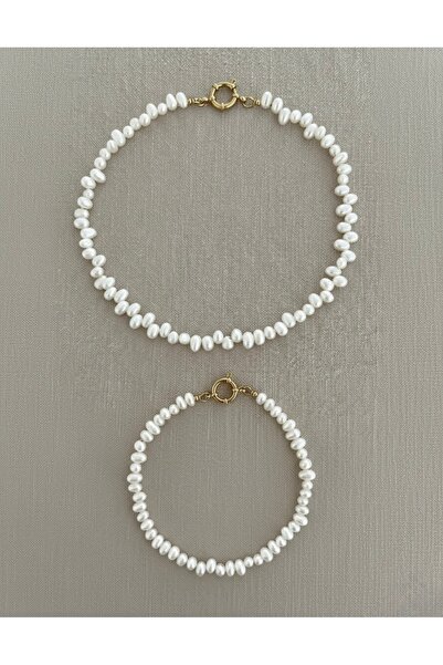 DURAN TAKI TASARIM Gerçek İnci Gümüş Kolye