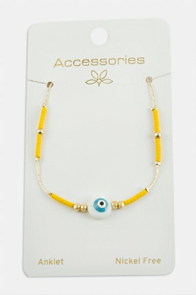 ZERO LAND Nrzsnt Nazar Miyoki (205452) Beaded Anklet-Yellow