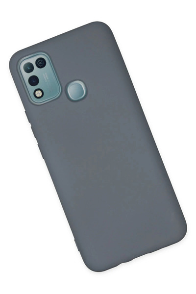 Epilons حافظة إنفينيكس 10 بلاي نانو إني مخمل سيليكون - رمادي