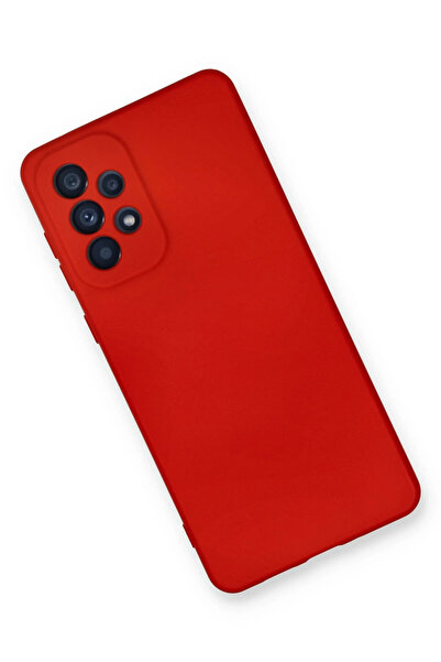 Epilons حافظة هاتف جالاكسي A73 5G من السيليكون المخملي الداخلي - أحمر