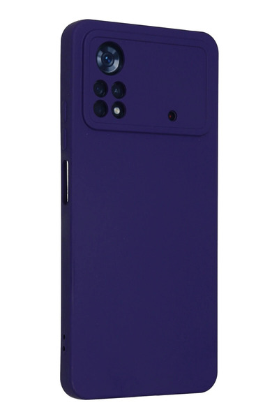 Epilons حافظة Poco X4 5G من السيليكون المخملي الداخلي - أرجواني