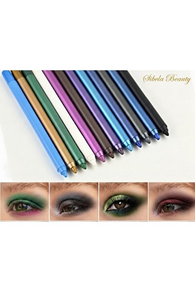 SİBELA BEAUTY GÜZEL GÖRMEK GÜZEL DÜŞÜNDÜRÜR 12'li Renkli Yağlı Göz Kalemi, Re...