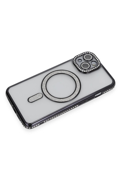 Najmaddin حافظة نيو فيس آيفون 13 جوكي سيلفر ماجنيتيك سيف - أسود