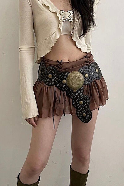 Giraffe أحزمة نسائية للسراويل، والقمصان، والجاكيتات، والفساتين، والسترات