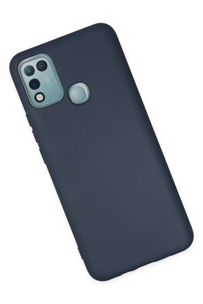 Epilons حافظة إنفينيكس 10 بلاي نانو إني مخمل سيليكون - أزرق داكن