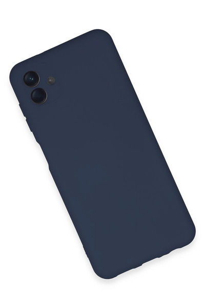 Epilons حافظة هاتف جالاكسي A04E من السيليكون المخملي الداخلي - أزرق داكن