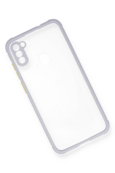 Epilons غلاف هاتف جالاكسي A11 مصنوع من السيليكون الشفاف - أرجواني