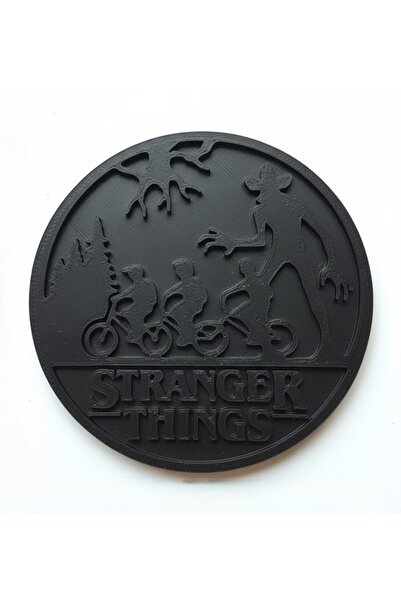 POP ARCANA Stranger Things Themed Set of 4 Black Coasters - Special Design De...