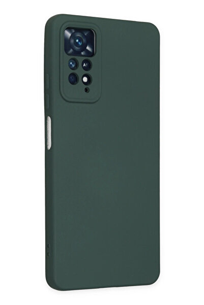 Epilons حافظة ريدمي نوت 11 من السيليكون المخملي الداخلي - أخضر داكن