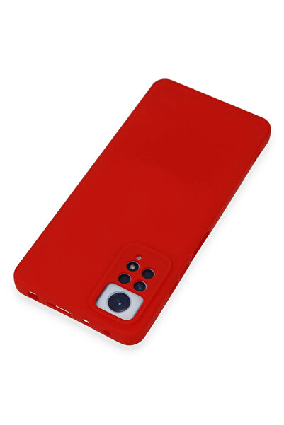 Epilons حافظة ريدمي نوت 12 4G من السيليكون المخملي الداخلي - أحمر