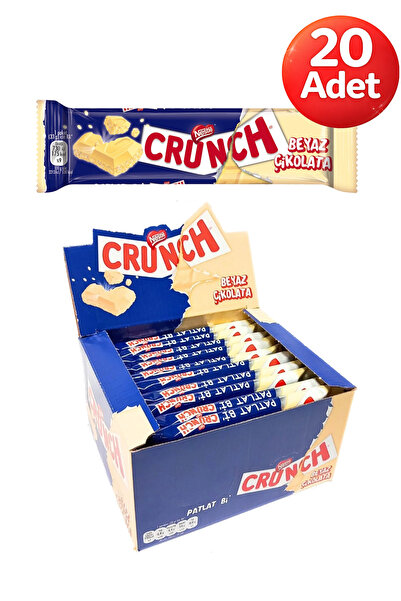 Nestle Crunch Pirinç Patlaklı Beyaz Çikolata 31.5 gr 20'li Paket