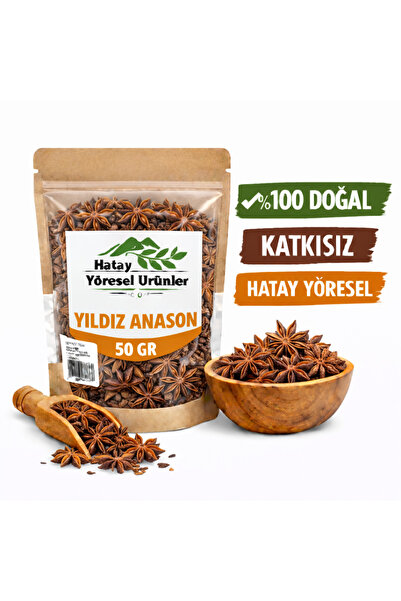 Hatay Yöresel Ürünler Yıldız Anason 50 gr – %100 Doğal Katkısız