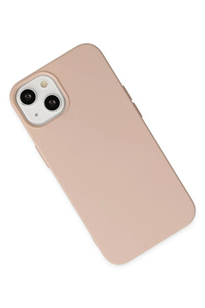 Najmaddin حافظة نيو فيس لهاتف آيفون 14 بلس من السيليكون المخملي النانو - بودرة