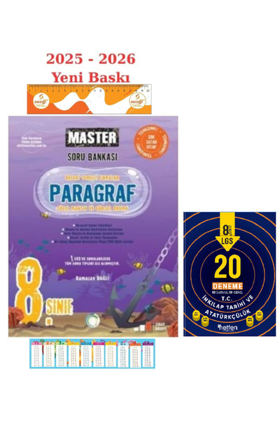 Okyanus Yayınları Okyanus 8. Sınıf Master Paragraf Soru Bankası ve Netfen İnk...