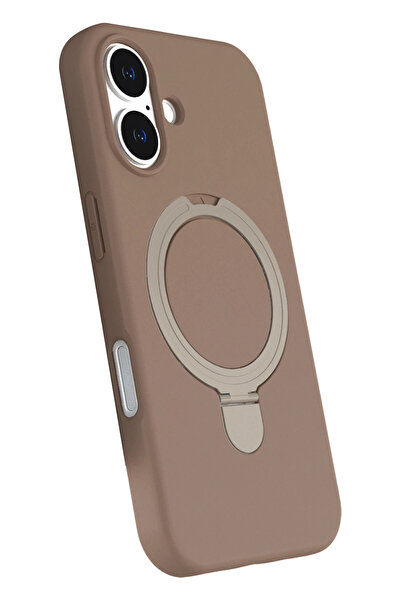 Epilons غطاء آيفون 16 ماج سيف مع حامل - تيتانيوم صحراوي