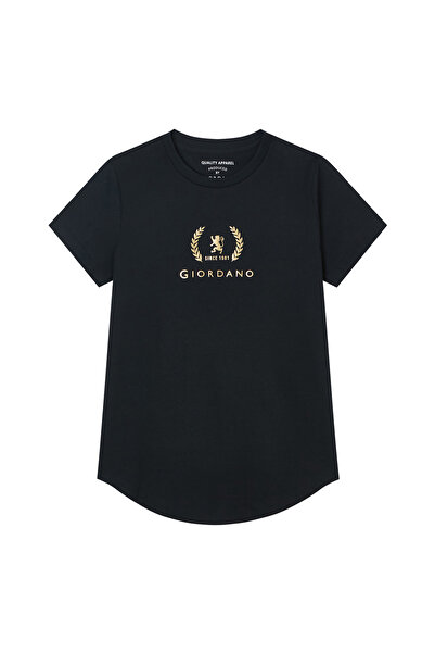 Giordano Women’s Regular Fit Cotton Crew Neck Printed Tee