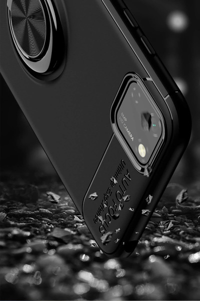 Najmaddin نيو فيس هواوي Y5p حافظة سيليكون مع حلقة - أسود