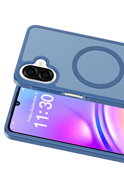 Najmaddin غطاء جوكو سامسونج جالاكسي A07 4G جوتا ماج سيف - أزرق داكن