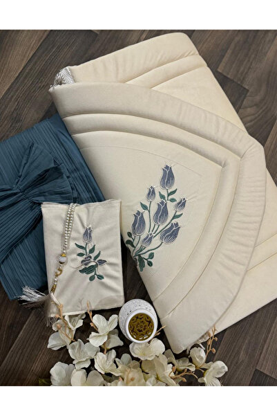 Gerenic طقم صلاة فاخر ومبطن يتكون من سجادة صلاة، وشرشف صلاة، وحافظة مصحف