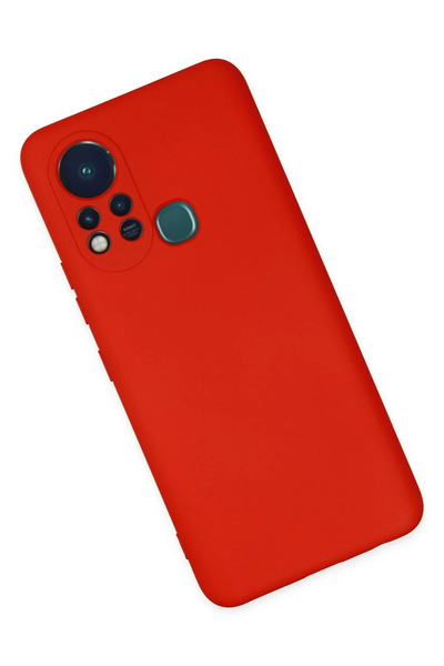 Epilons حافظة إنفينيكس 11S نانو إني مخمل سيليكون - أحمر